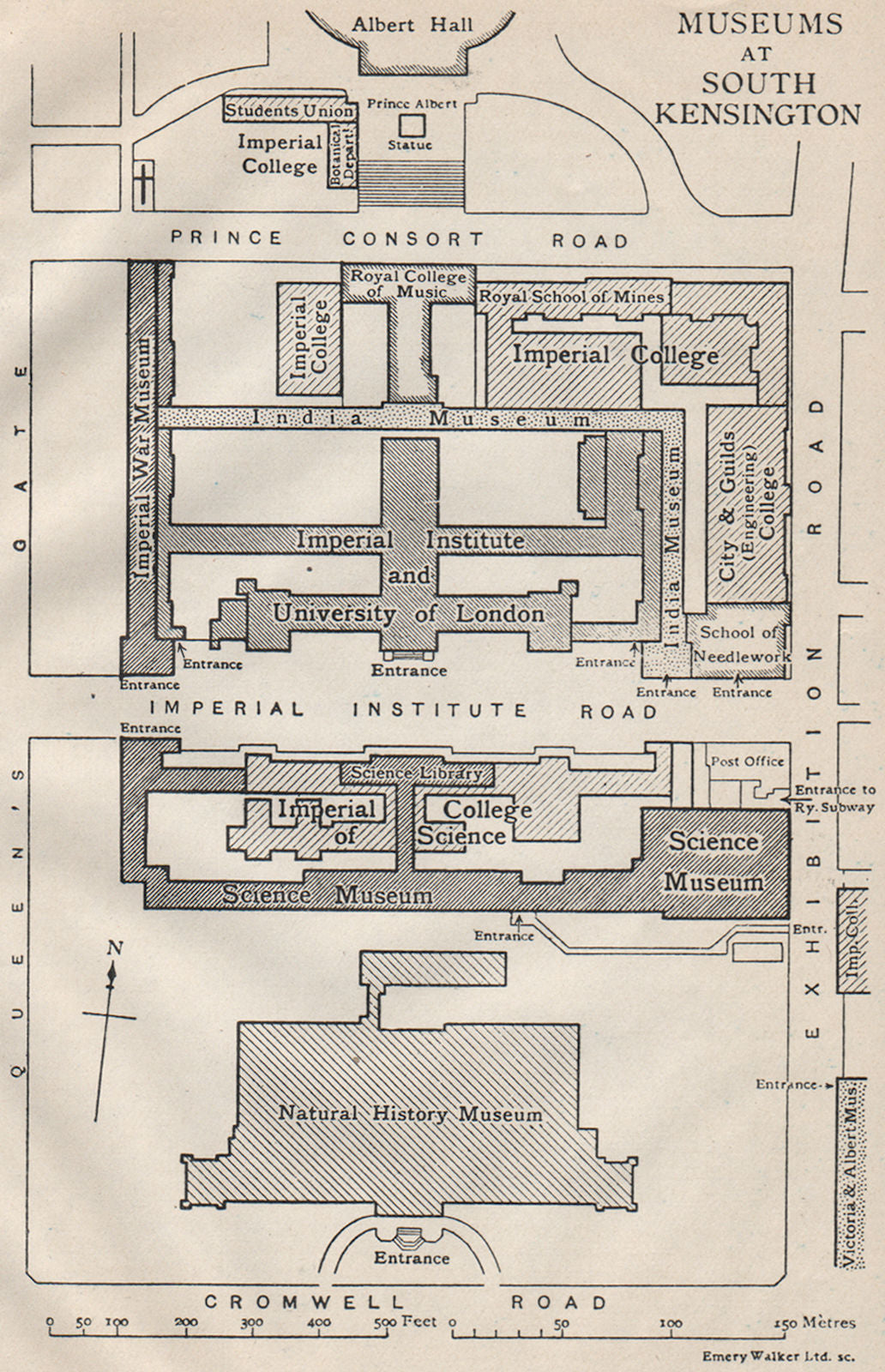 ALBERTOPOLIS. South Kensington museums. Natural History Science India 1922 map